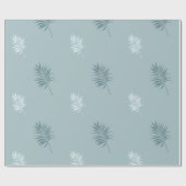 白かわいらしと青と葉 ラッピングペーパー (フラット)