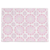 白かわいらしのピンクの曼荼羅 | ラージペーパーバッグ (正面)