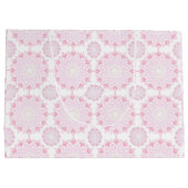 白かわいらしのピンクの曼荼羅 | ラージペーパーバッグ (裏面)