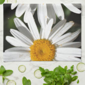 白かわいらしデイジーの花 キッチンタオル (折り畳み)