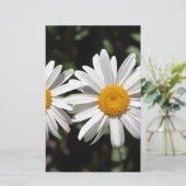 白かわいらしデイジーの花 便箋 (スタンド正面)