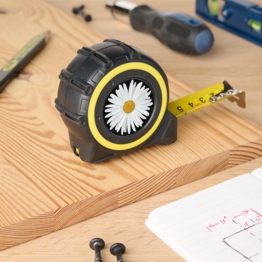 白かわいらしデイジーフローラ メジャー (ウッドワーク)