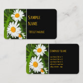 白かわいらしデイジー花自然写真 名刺 (正面/裏面)