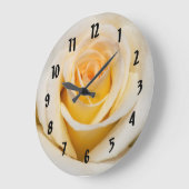 白かわいらしバラ ラージ壁時計 (傾斜)