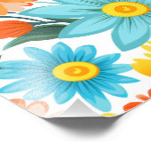 白かわいらしフェミニン花柄 フォトプリント            (角)