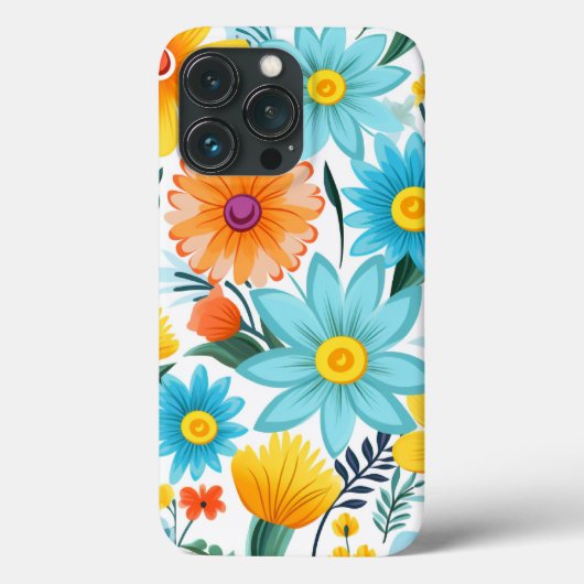 白かわいらしフェミニン花柄 Case-Mate iPhoneケース (裏面)