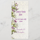 白かわいらしフローラ教会の結婚式 プログラム (正面)