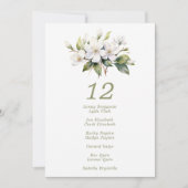 白かわいらしリンゴの結婚花の座席表 招待状 (正面)