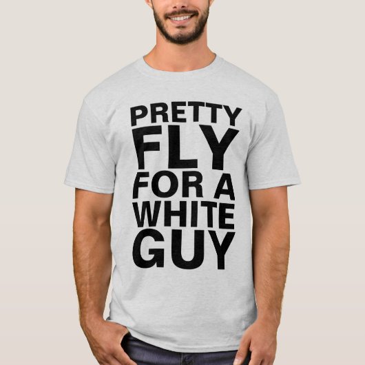 白かわいらし人男性のTシャおもしろいツを狙って飛ぶ Tシャツ (正面)