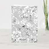 白かわいらし書モダン写結婚の サンキューカード (裏面)