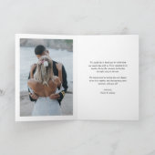 白かわいらし書モダン写結婚の サンキューカード (内部)