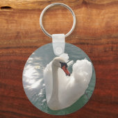 白かわいらし白鳥 キーホルダー (正面)