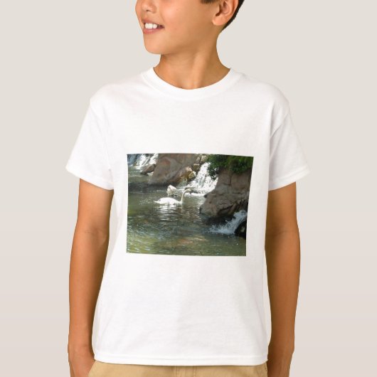 白かわいらし白鳥 Tシャツ (正面)