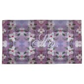 白かわいらし紫と青 枕カバー (正面右)