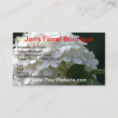 白かわいらし紫陽花マウンテンローレルフラワーズ 名刺 (正面)