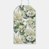 白かわいらし緑水色フローラブライダルシャワー ギフトタグ (裏面)
