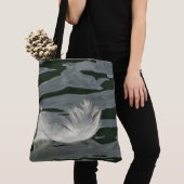 白かわいらし羽トート トートバッグ (クローズアップ)