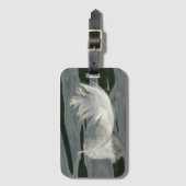 白かわいらし羽 ラゲッジタグ (正面縦)