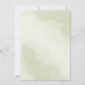 白かわいらし花の緑の座席チャートカード 招待状 (裏面)