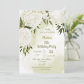 白かわいらし花緑の誕生会 招待状 (スタンド正面)