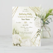 白かわいらし花緑の誕生会 招待状 (スタンド正面)