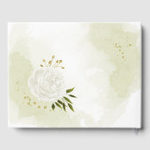 白かわいらし花緑葉植物 ゲストブック (裏面)