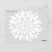 白かわいらし花花びらアートオンブラック ポストカード (裏面)