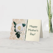 白かわいらし薔薇の母の日のカード シーズンカード (正面)