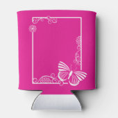 白かわいらし蝶クール-暗い赤紫色 缶クーラー (裏面)