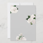 白かわいらし銀ブライダルシャワー 招待状 (裏面)