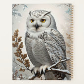 白かわいらし雪フクロウ冬 プランナー手帳 (裏面)