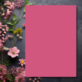 白かわいらし馬とピンクの花の誕生日 招待状