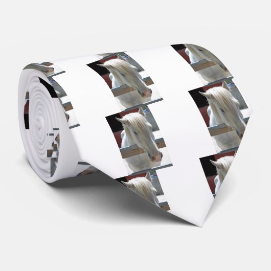 白かわいらし馬 ネクタイ (ロール)