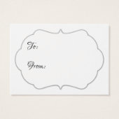 白かわいらしNo Wrap赤ちゃんシャワーギフトカード (裏面)