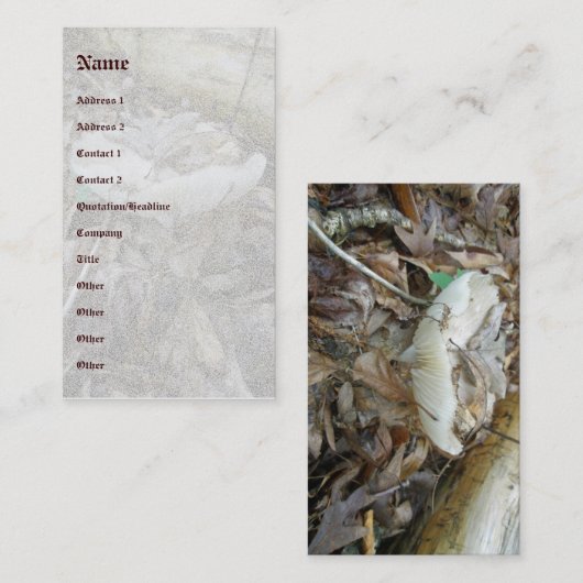 白きのこのコーディネートアイテム名刺 名刺 (正面/裏面)