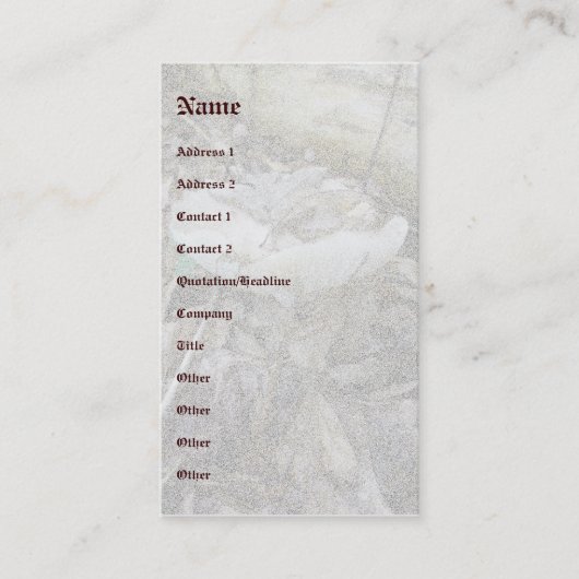 白きのこのコーディネートアイテム名刺 名刺 (正面)