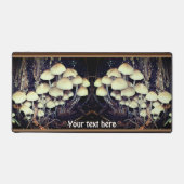 白きのこパーソナライズされた群 デスクマット (正面)