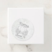 白きらめくシンデレラ結婚キャリッジ フェイバータグ (インサイチュ)