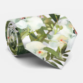 白きらめく蘭の結婚熱帯ネックタイ ネクタイ (ロール)