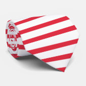 白くおよび赤く横ストライプのなタイ ネクタイ (ロール)