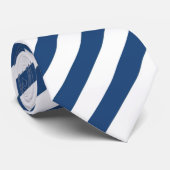 白くおよび青のストライプのなタイ ネクタイ (ロール)