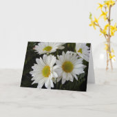 白くおよび黄色のデイジーのブランクのメッセージカード カード (黄色い花)