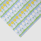 白くおよび黄色の花のティッシュペーパー 薄葉紙 (詳細)