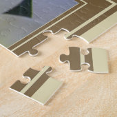 白くおよび黄色のFrangipaniの花 ジグソーパズル (側面)