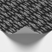 白くおよび黒いインクのソンブレロのVueltiaoパターン ラッピングペーパー (角)