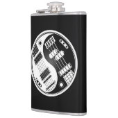 白くおよび黒いギターおよび低音の陰陽 フラスク (左)