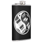 白くおよび黒いギターおよび低音の陰陽 フラスク (右)