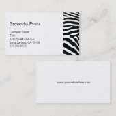 白くおよび黒いシマウマの名刺 名刺 (正面/裏面)