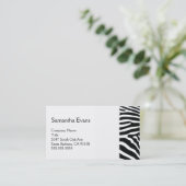 白くおよび黒いシマウマの名刺 名刺 (スタンド正面)