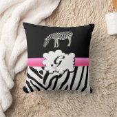 白くおよび黒いシマウマは縞で飾ります クッション (ブランケット)